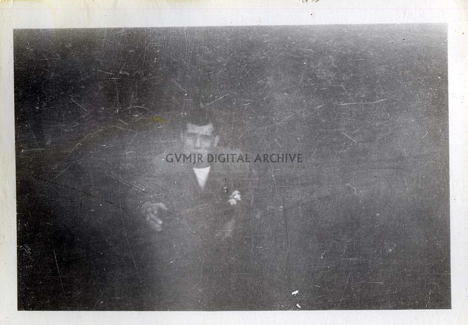 Severely Deteriorated Portrait Photograph, WWII-Era Personal Collection