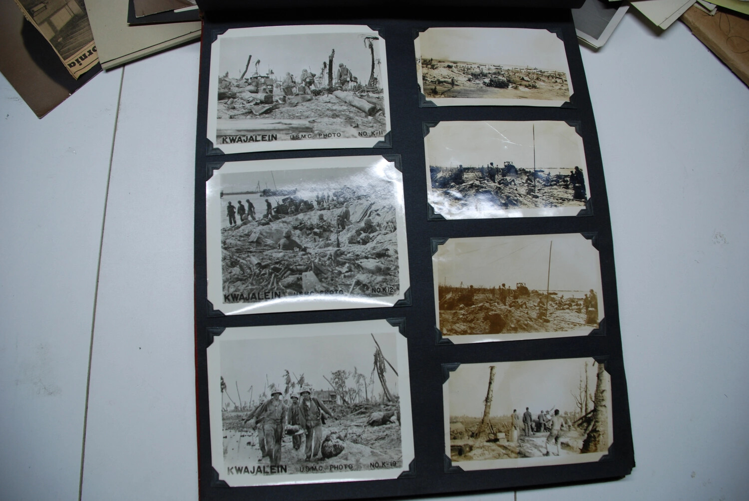 Official USMC Combat Photographs of the Battle of Kwajalein, Marshall Islands, 1944 -- Jack T. Kelley Album
