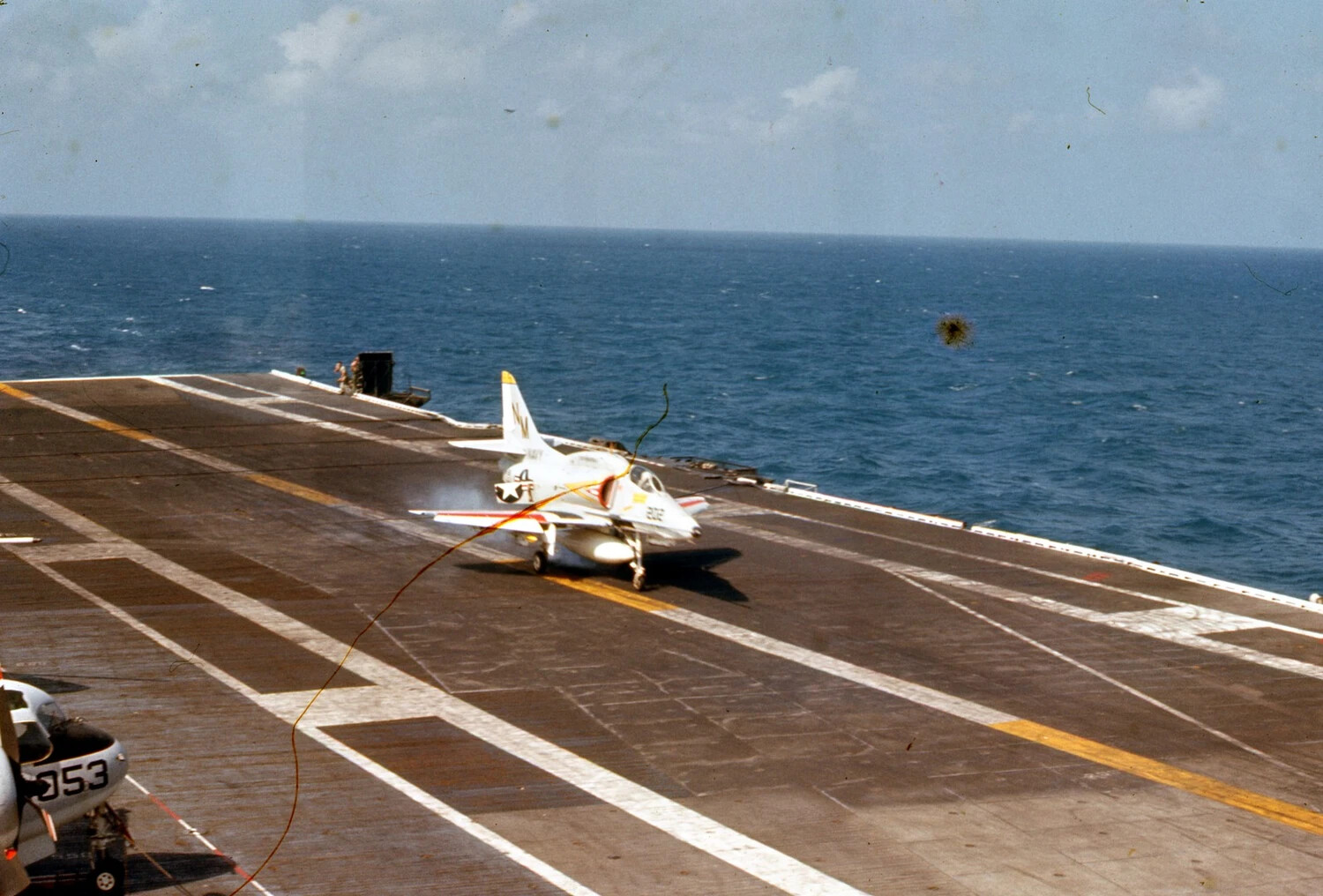 U.S. Navy A-4 Skyhawk on Flight Deck, USS Ticonderoga, Vietnam War Era