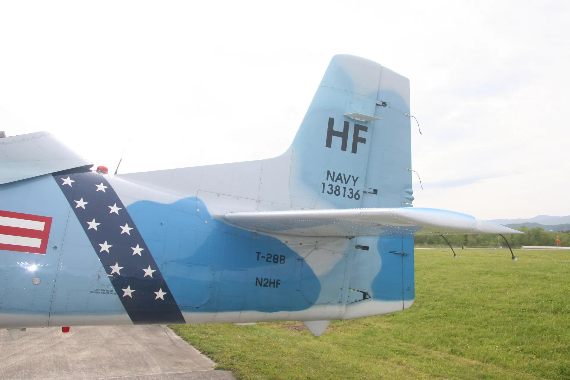 T-28B Trojan Tail Detail, 'HF' Navy 138136, Tailwind Day 2016