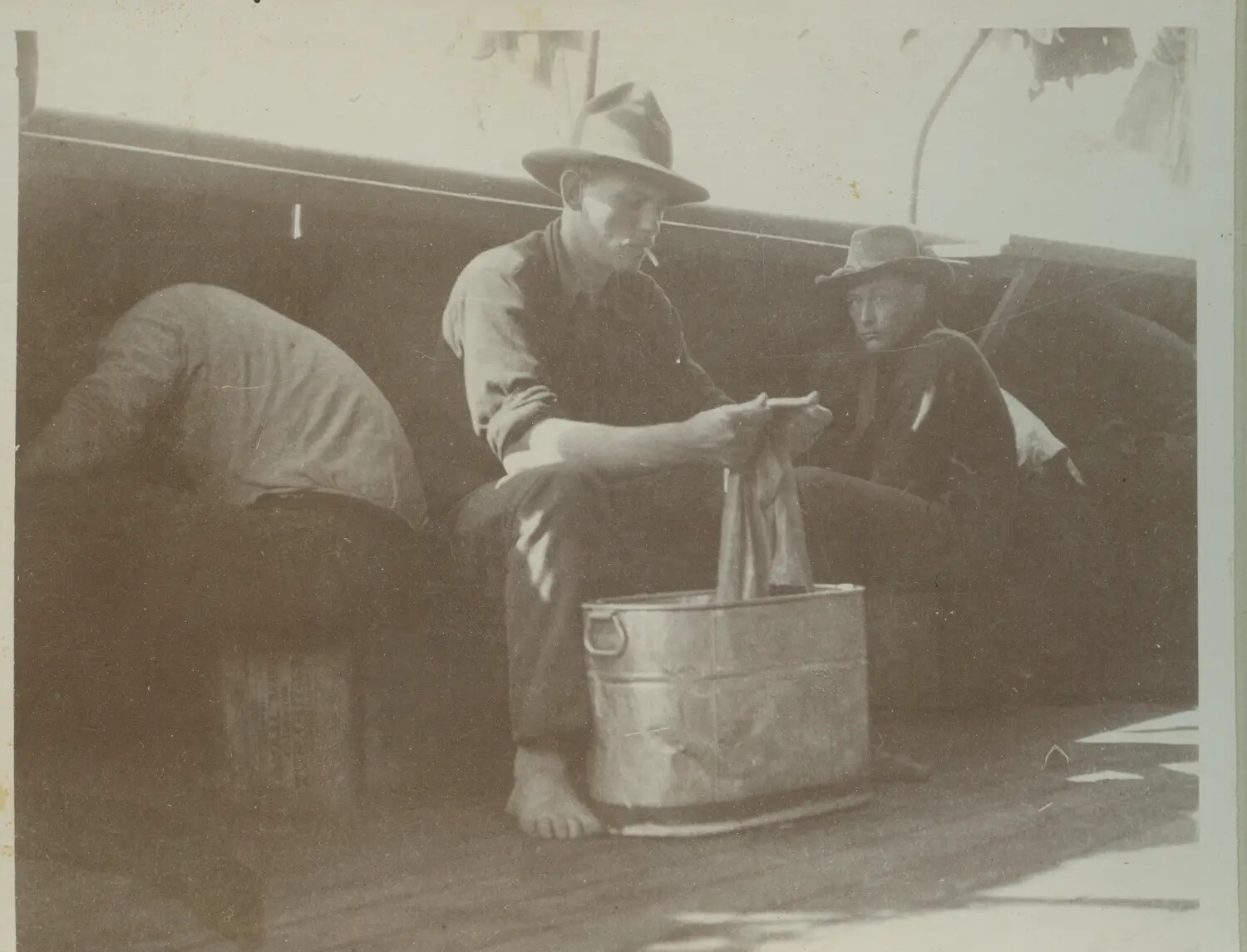 Soldiers Washing Laundry Aboard Ship, Spanish-American/Philippine-American War Era, c. 1898-1902