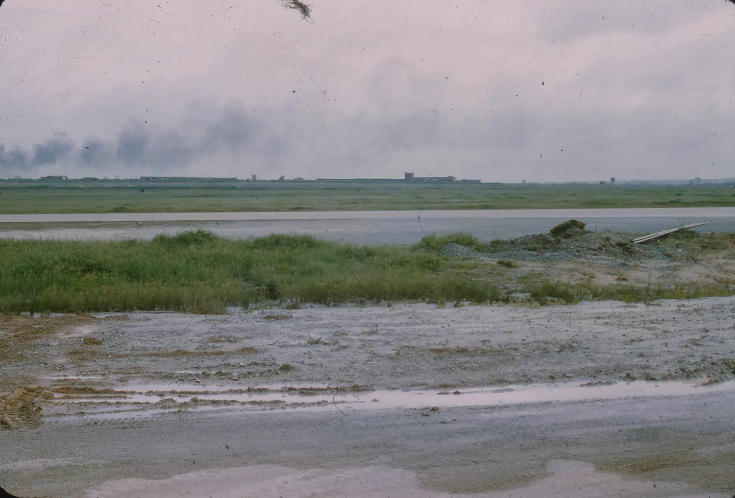 Smoke Rising Over Vietnam Airbase Perimeter, 3rd Tactical Fighter Wing, 1965