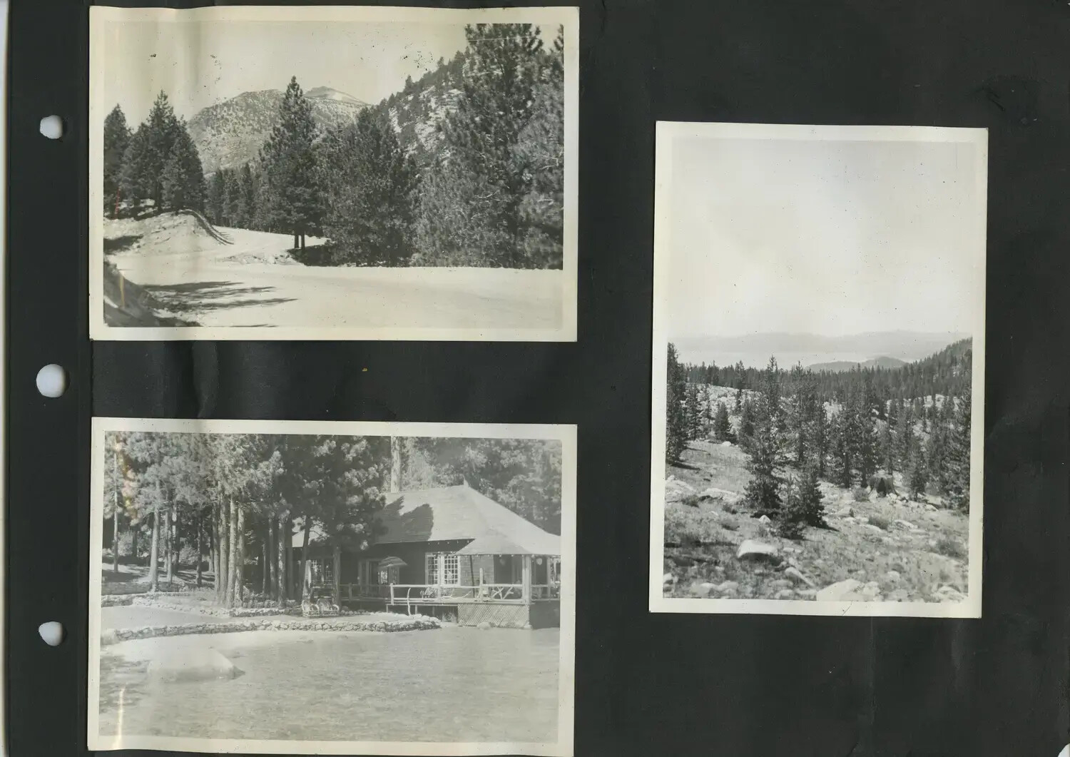 Album Page – Sierra Nevada Mountain and Lakeside Scenery, 1930s