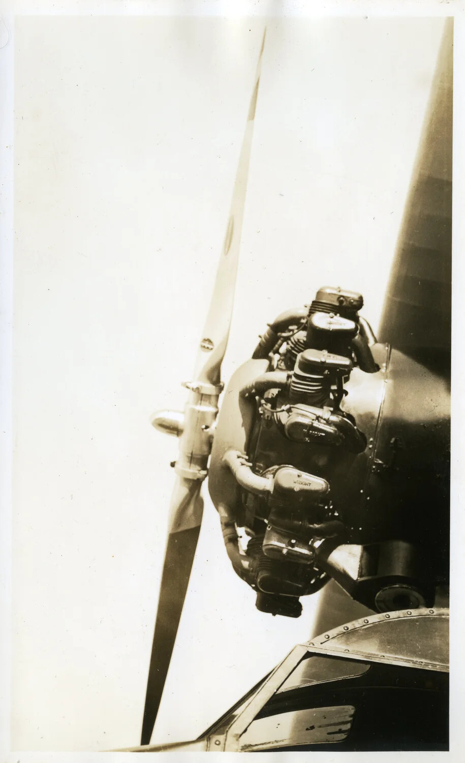 Close-Up of Wright Radial Engine and Propeller on WWII Transport Aircraft, CBI Theater, Kotec China-Burma-India Collection