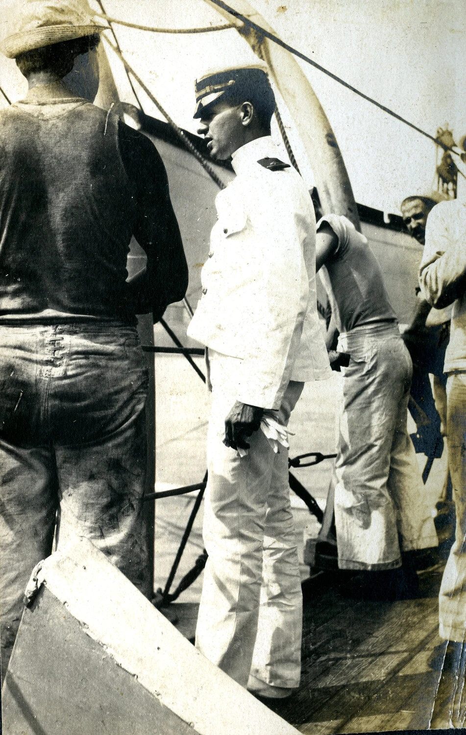 Midshipman Sumpter on Deck Aboard USS Columbia