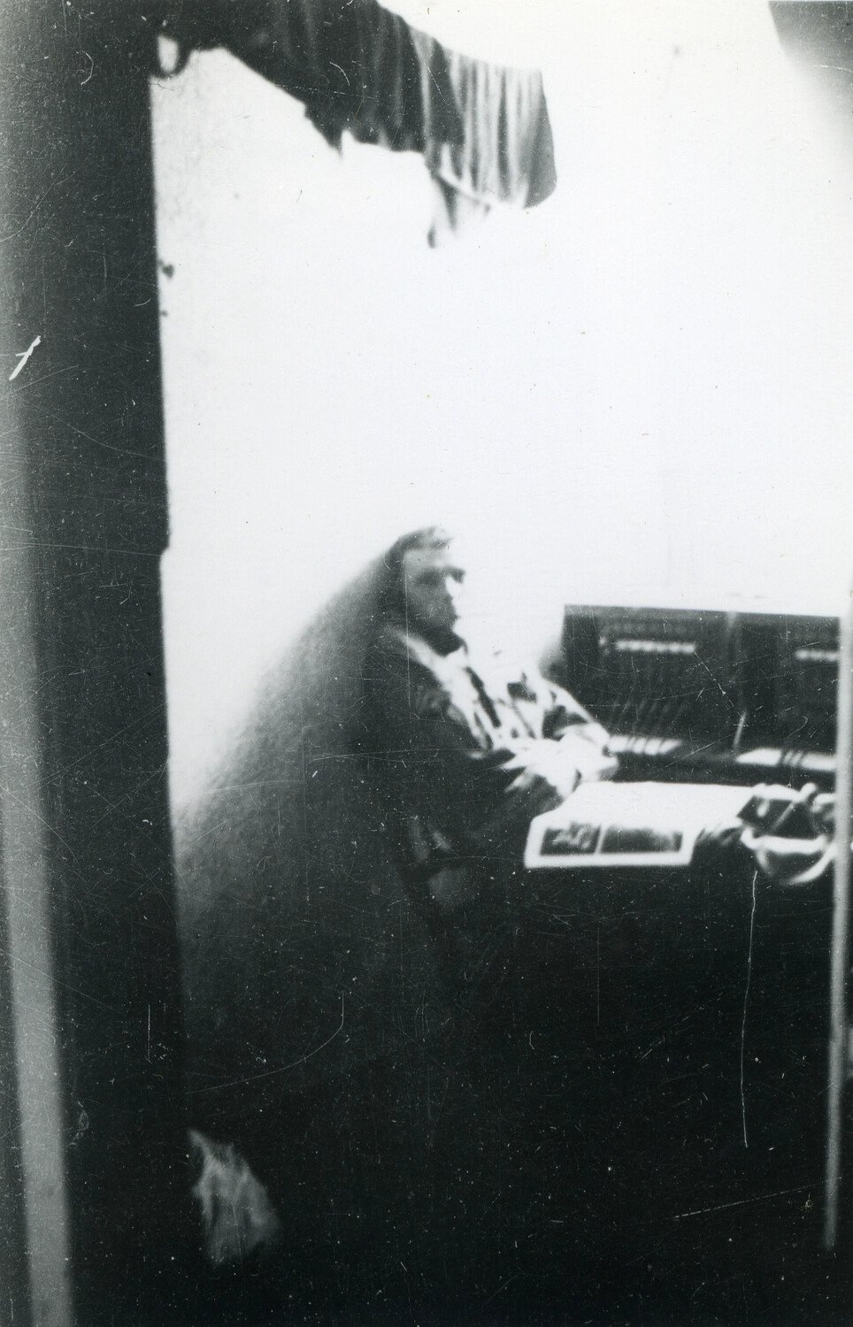 Soldier at a Field Radio or Switchboard Post, WWII European Theater