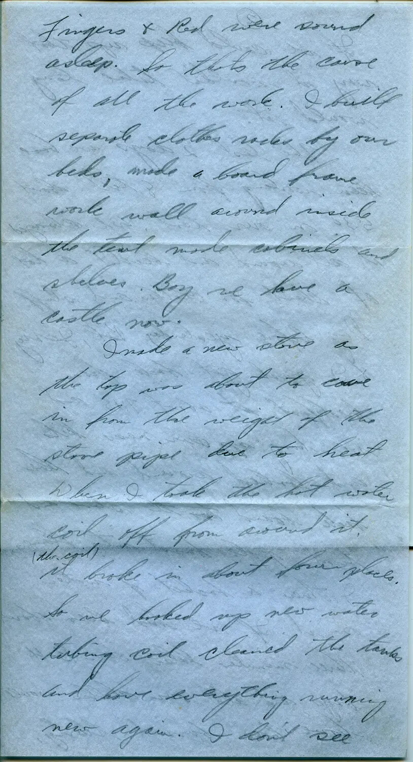 Handwritten Letter Page, 1944, Margaroli WWII B-24 Belly Gunner Collection