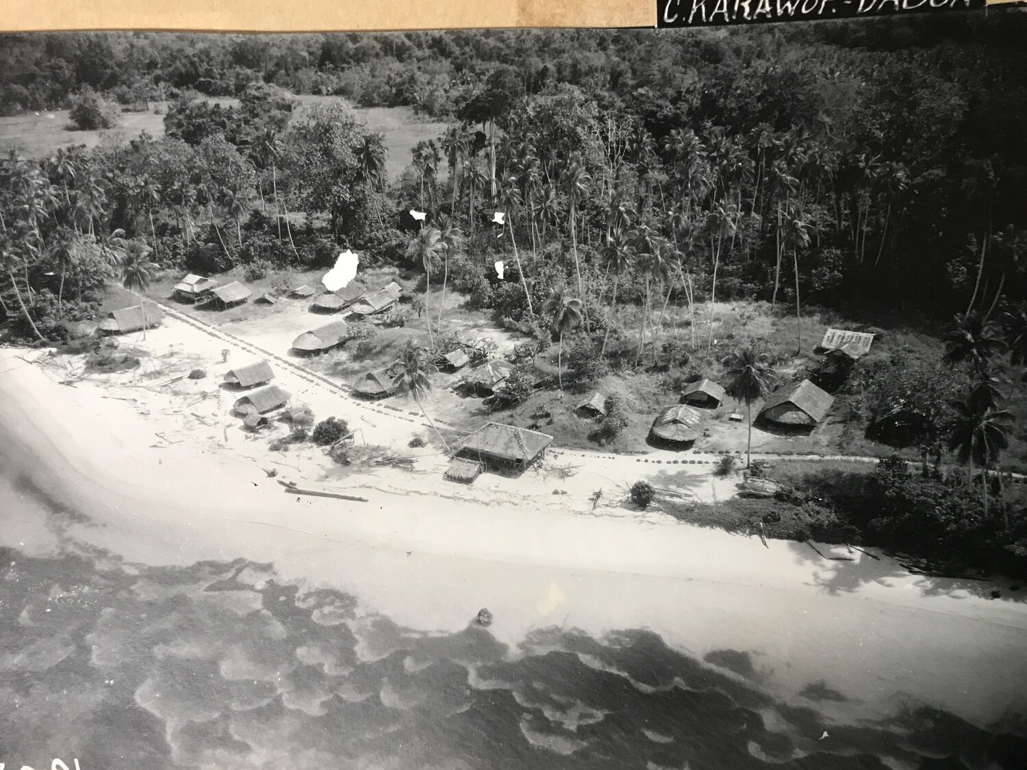 Aerial Oblique Photograph of Native Village, Cape Karawop-Dagua, New Guinea