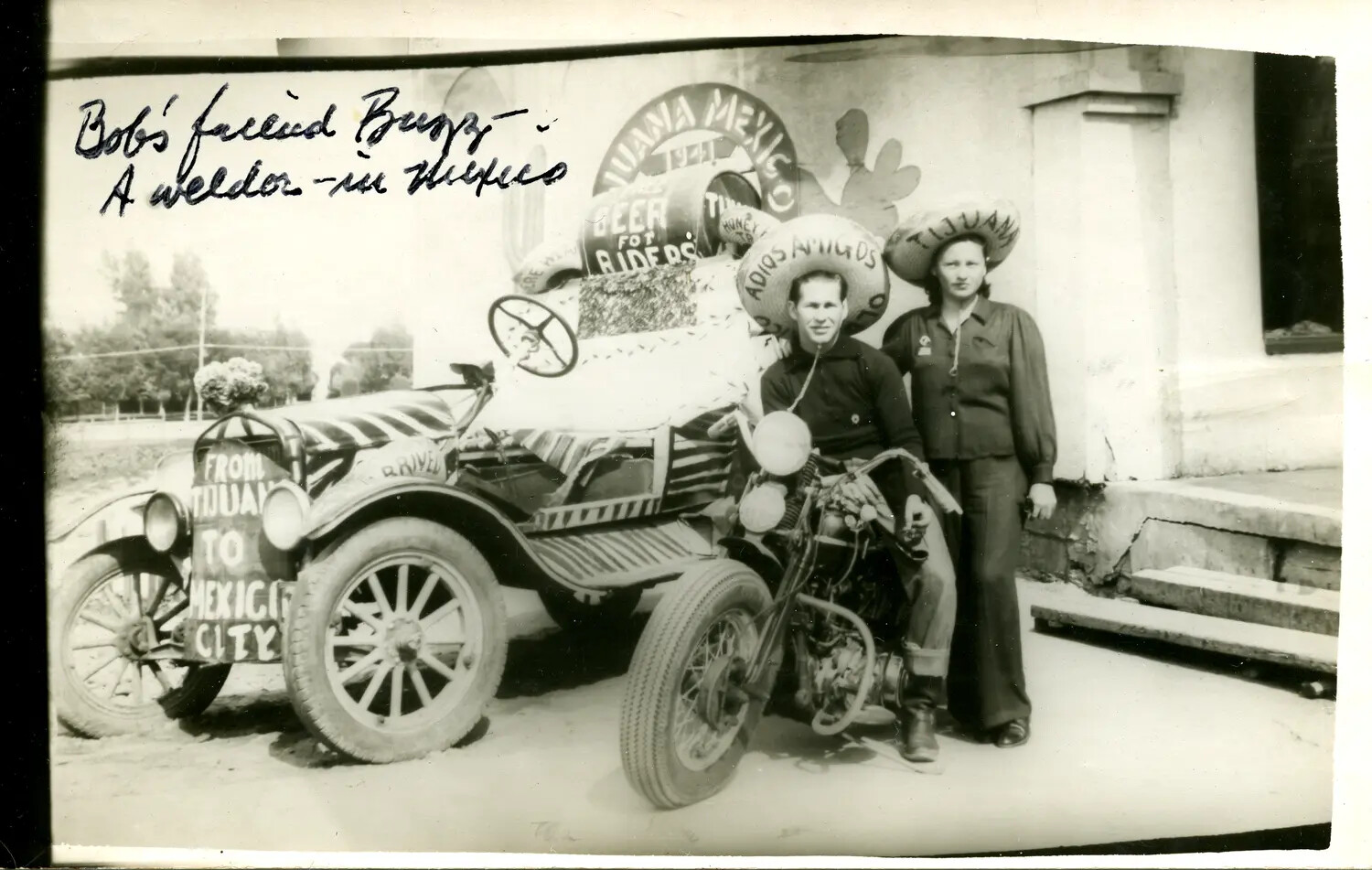 Souvenir Photograph, "Bob's Friend Buzz" in Tijuana, Mexico