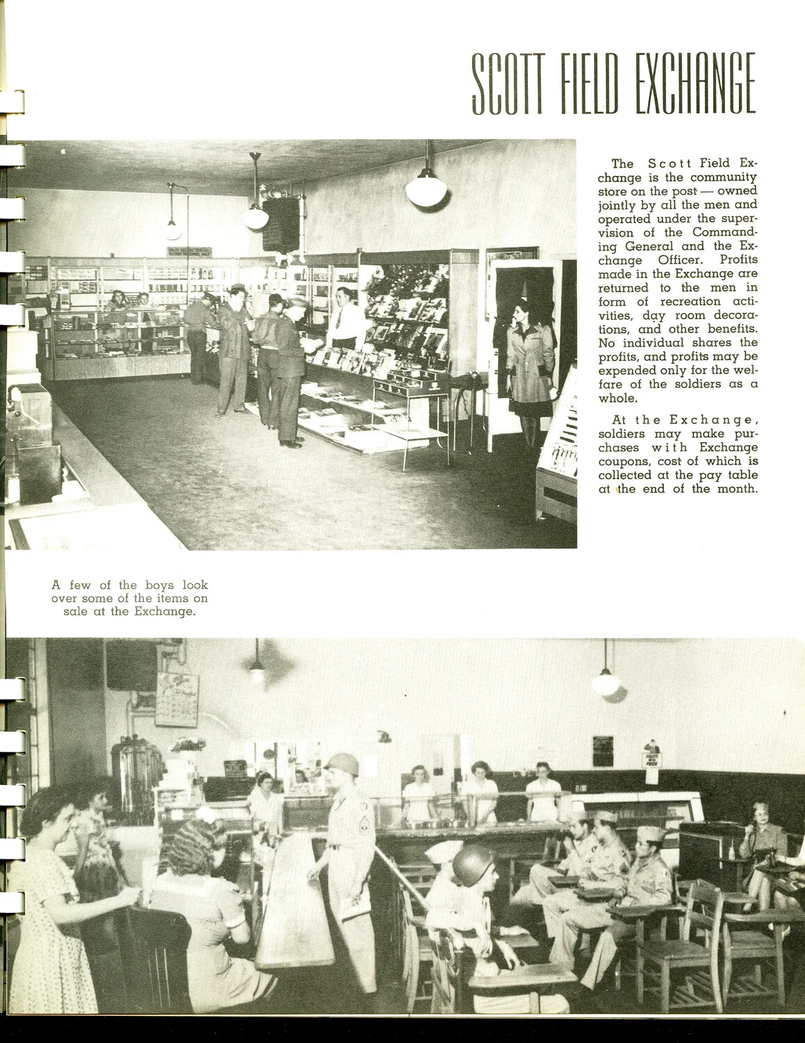 'Scott Field Exchange' — Post Exchange Retail Store and Soda Fountain, Scott Field, Illinois
