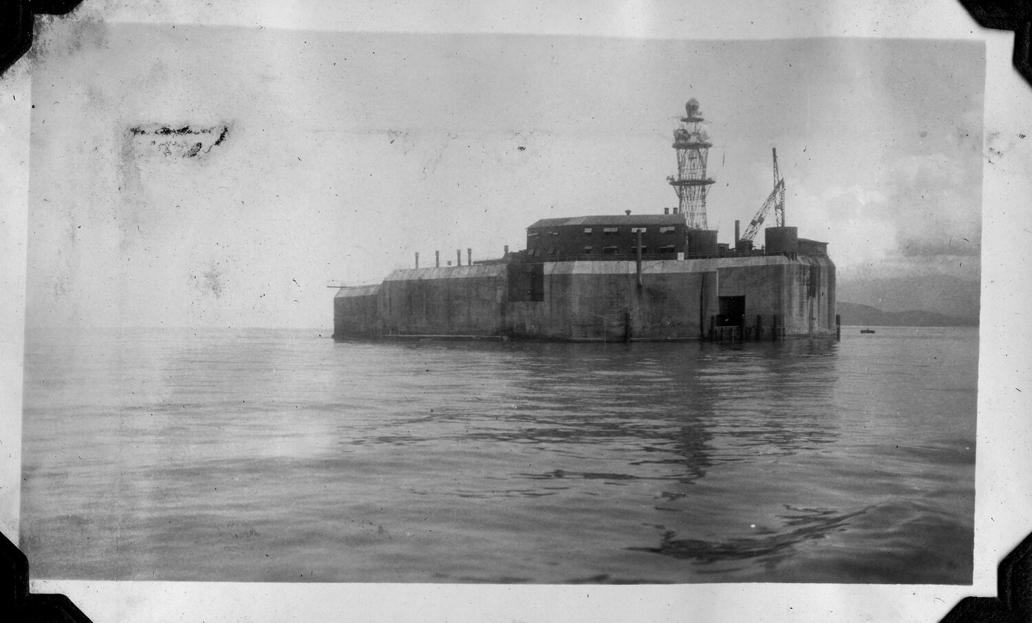 Fort Drum, the 'Concrete Battleship,' El Fraile Island, Manila Bay (Stern View)