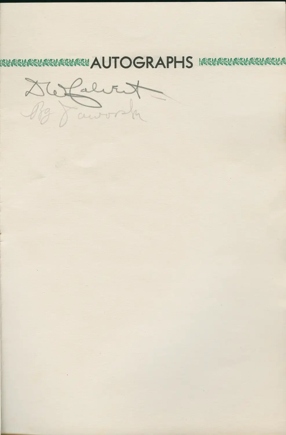 Autograph Page from WWII Servicemen's Memory Album, 1944