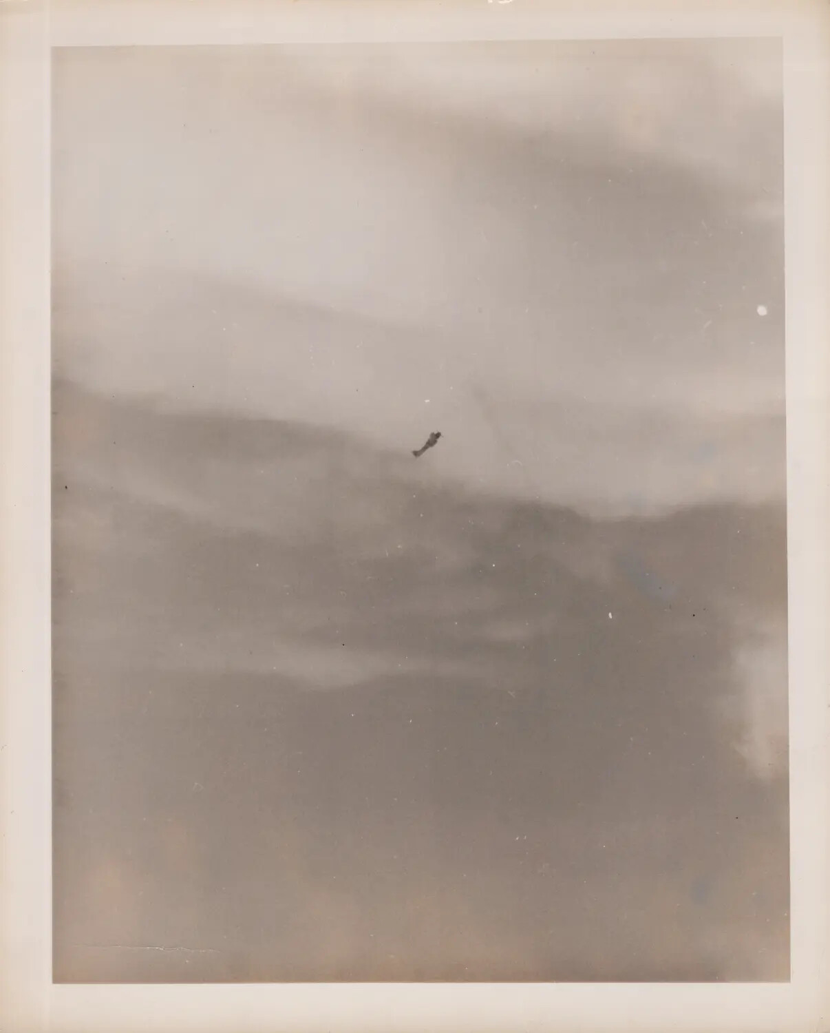 Japanese Aircraft Beginning Dive on USS Suwannee (CVE-27), 0759, October 25, 1944