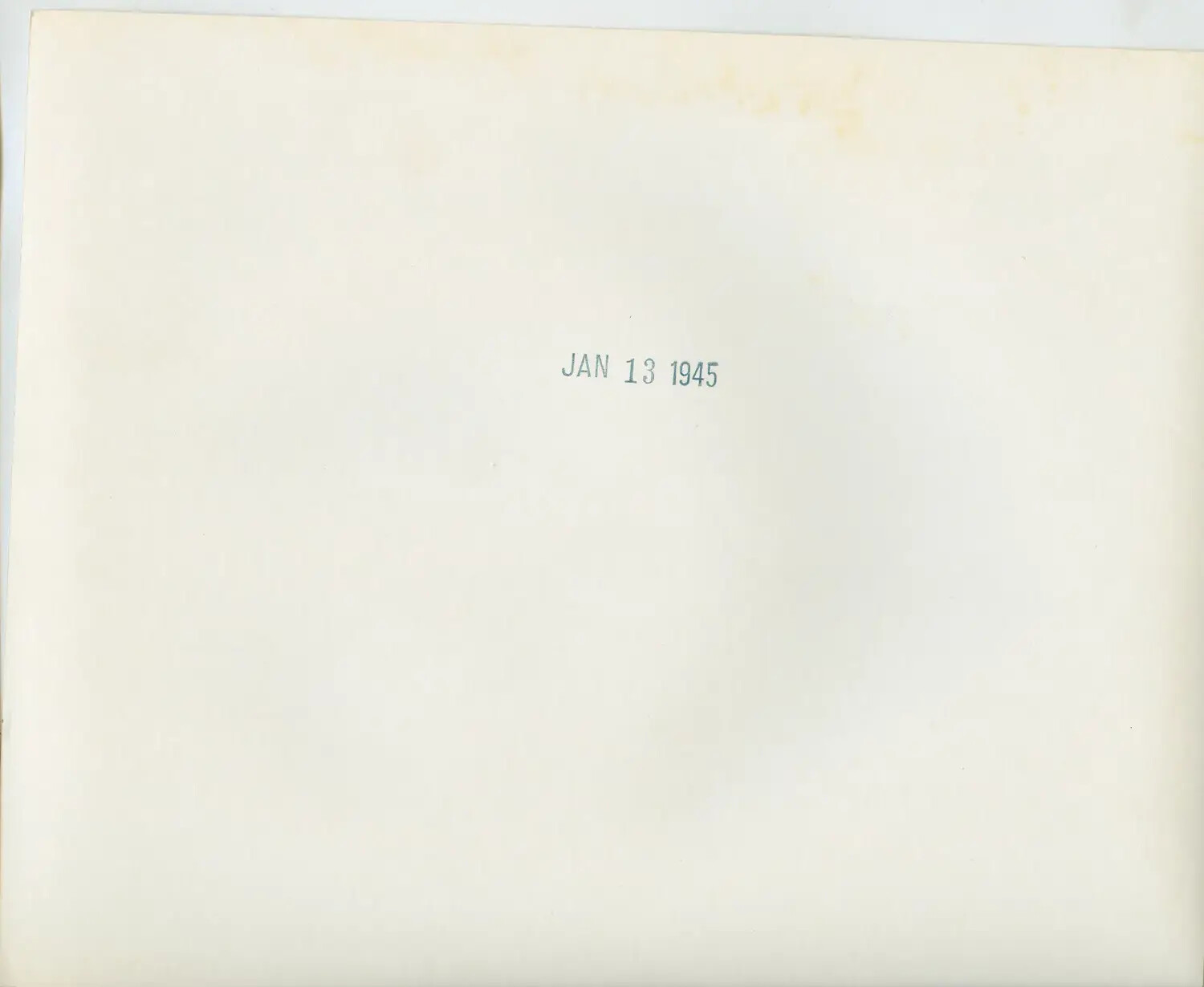 Verso of Official U.S. Navy Photograph, Date-Stamped 13 January 1945