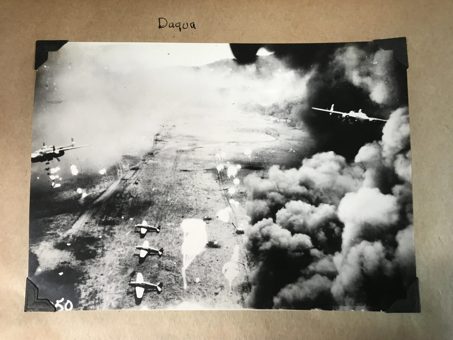 Aerial Combat Photograph - Dagua Airfield Strike, Wewak Area, New Guinea