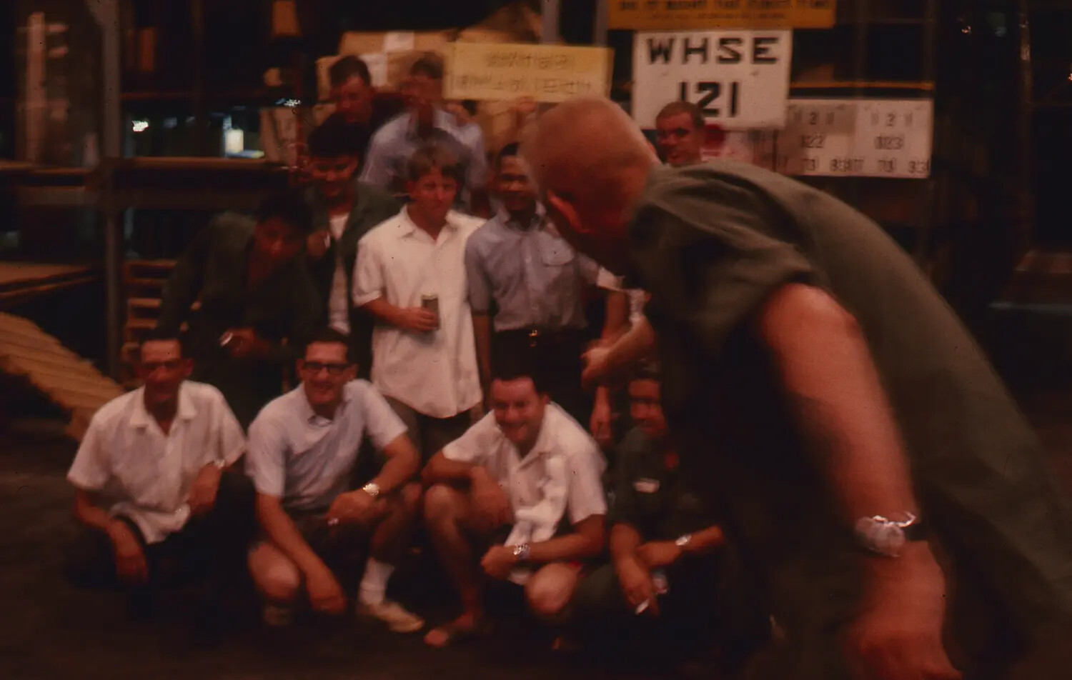 Group Portrait of Servicemen at Warehouse 121, Vietnam, 1968 (Tet Era)