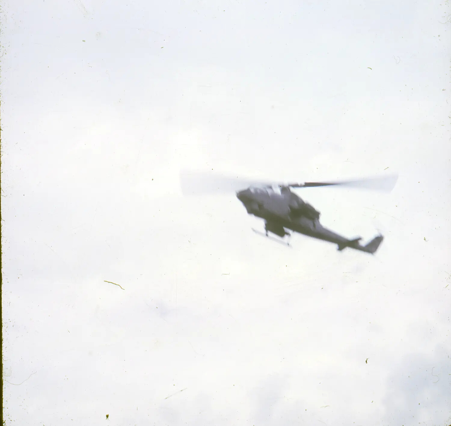 AH-1 Cobra Attack Helicopter in Flight, Vietnam