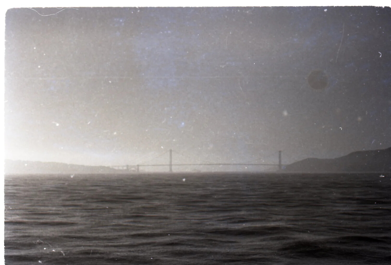 Golden Gate Bridge Viewed from USS Yorktown (CV-10), 1954