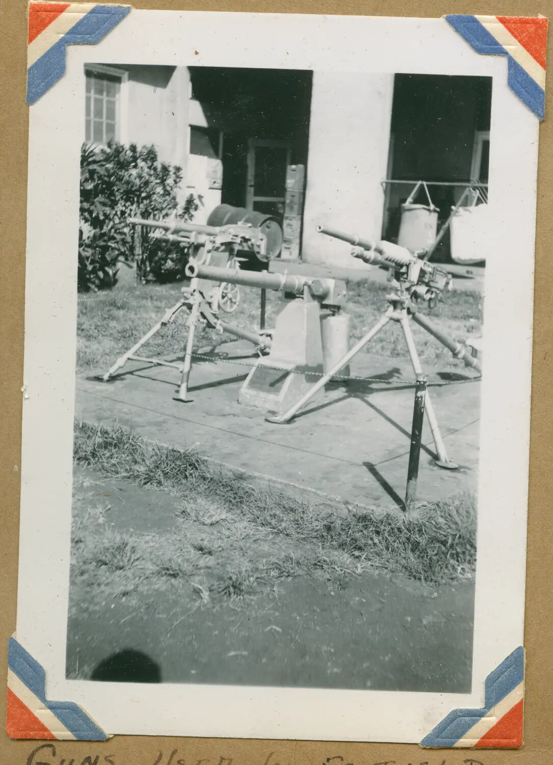 WWI-Era Machine Guns on Display, Schofield Barracks, Oahu, Hawaii