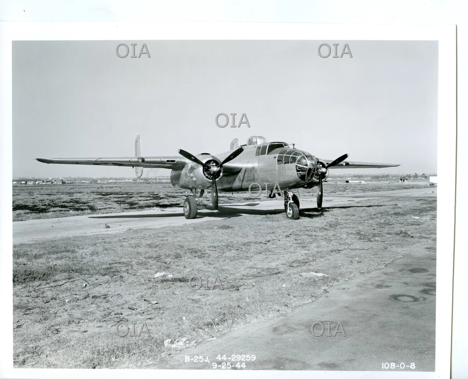 North American B-25J Mitchell Medium Bomber, Serial 44-29259, September 25, 1944
