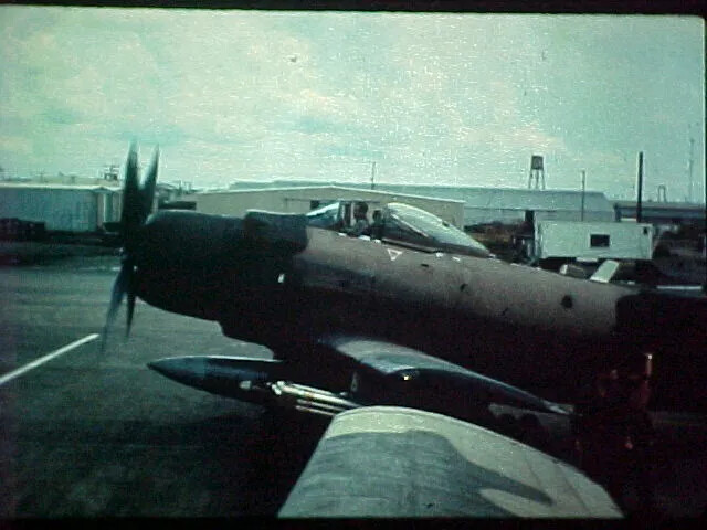 A-1 Skyraider Engine Start, Da Nang Air Base, Vietnam War Era