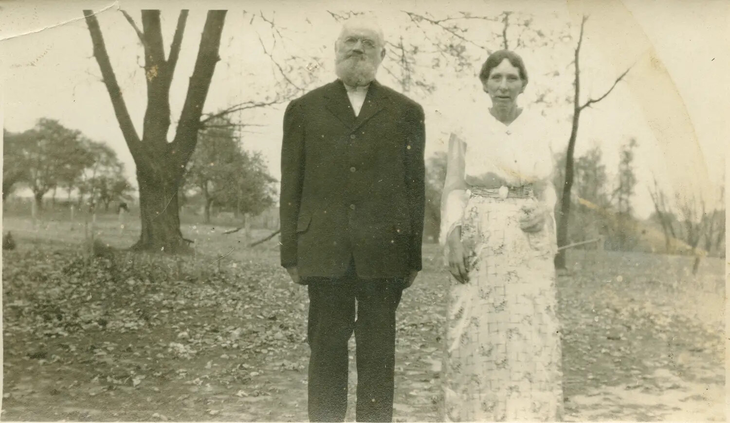 Elderly Couple, Outdoor Family Portrait, Margaroli Family Collection