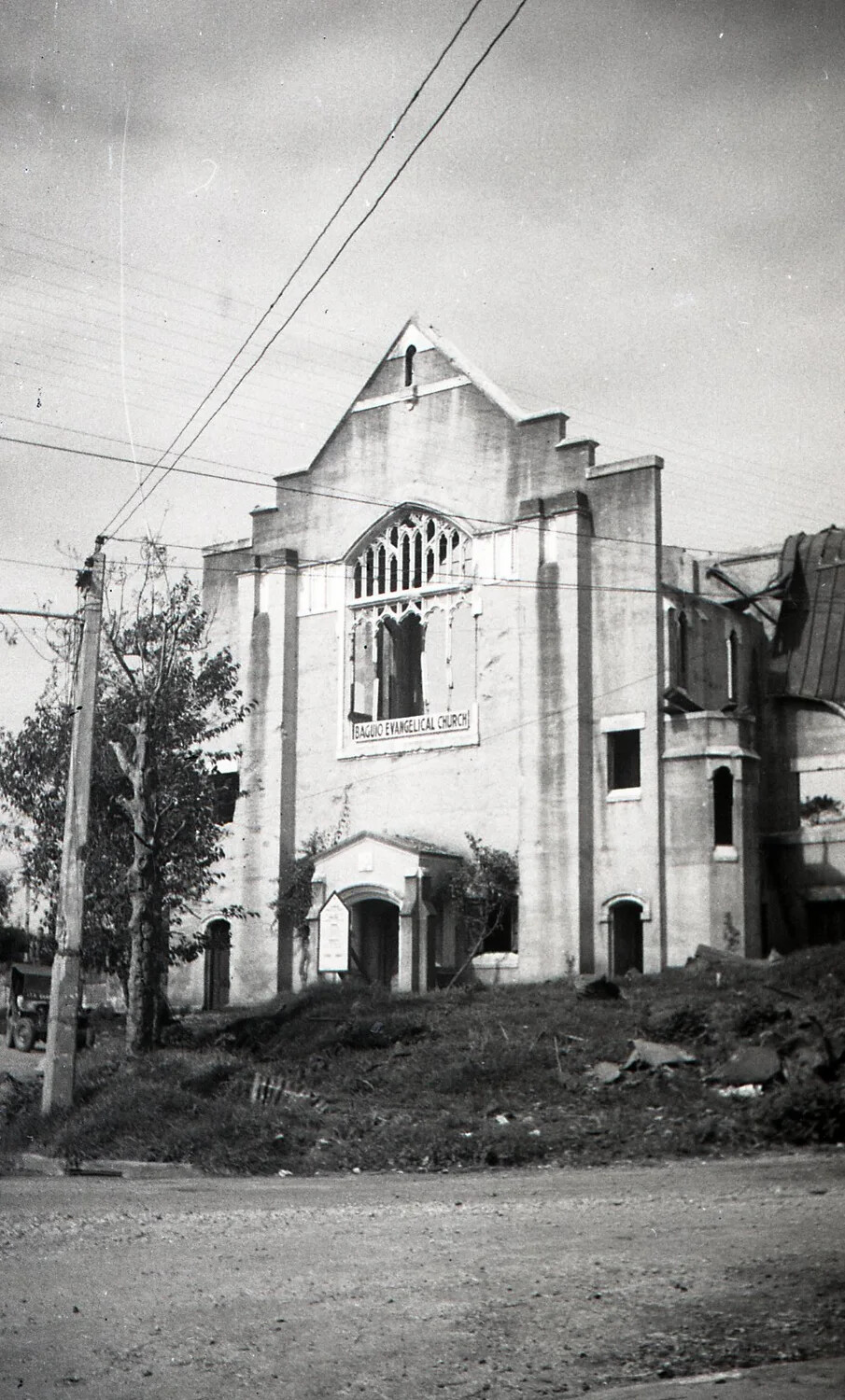 Baguio Evangelical Church, War Damage, Baguio, Luzon, Philippines, WWII Aftermath