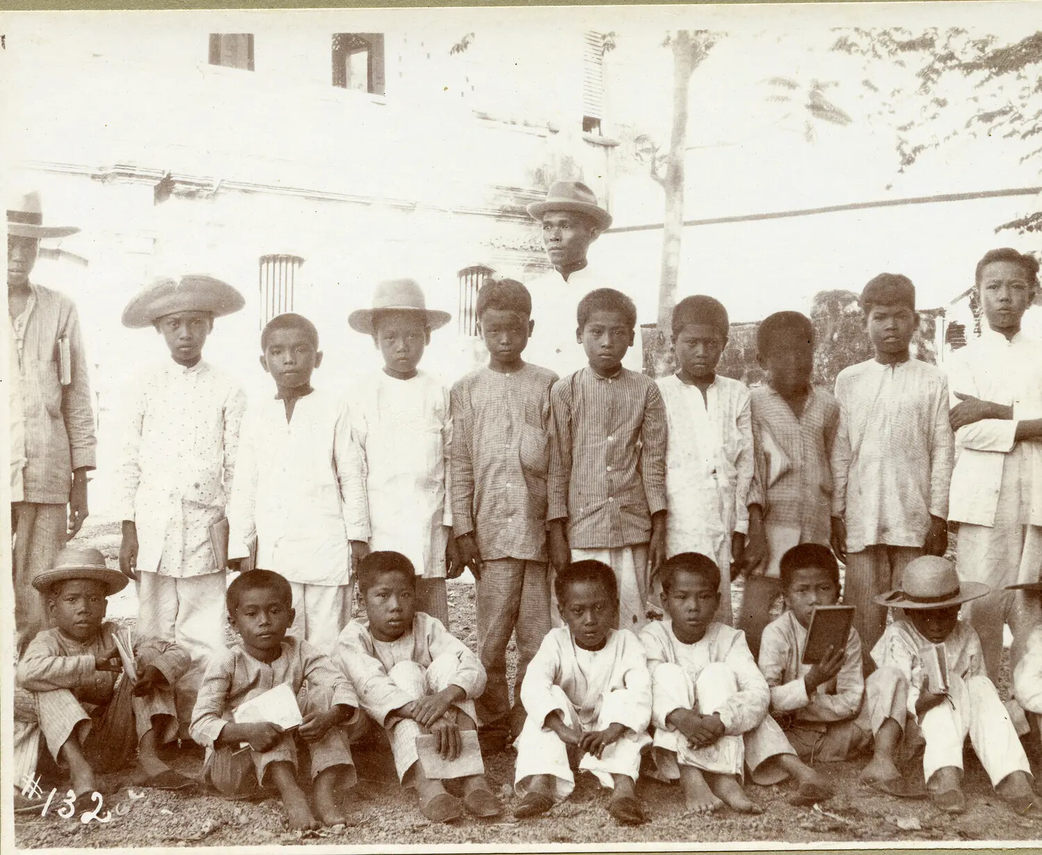 Group Portrait of Filipino Boys and Young Men, Philippine Colonial Era