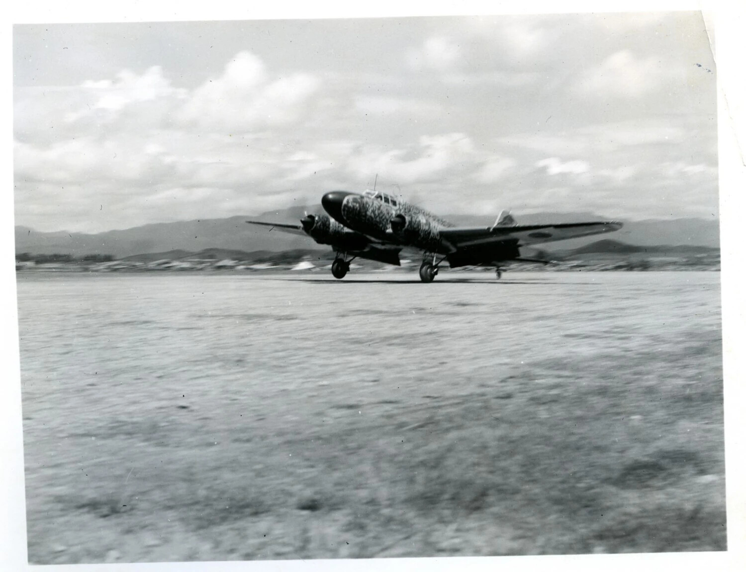 Twin-Engine Allied Aircraft in Disruptive Camouflage, Burma Theater, World War II
