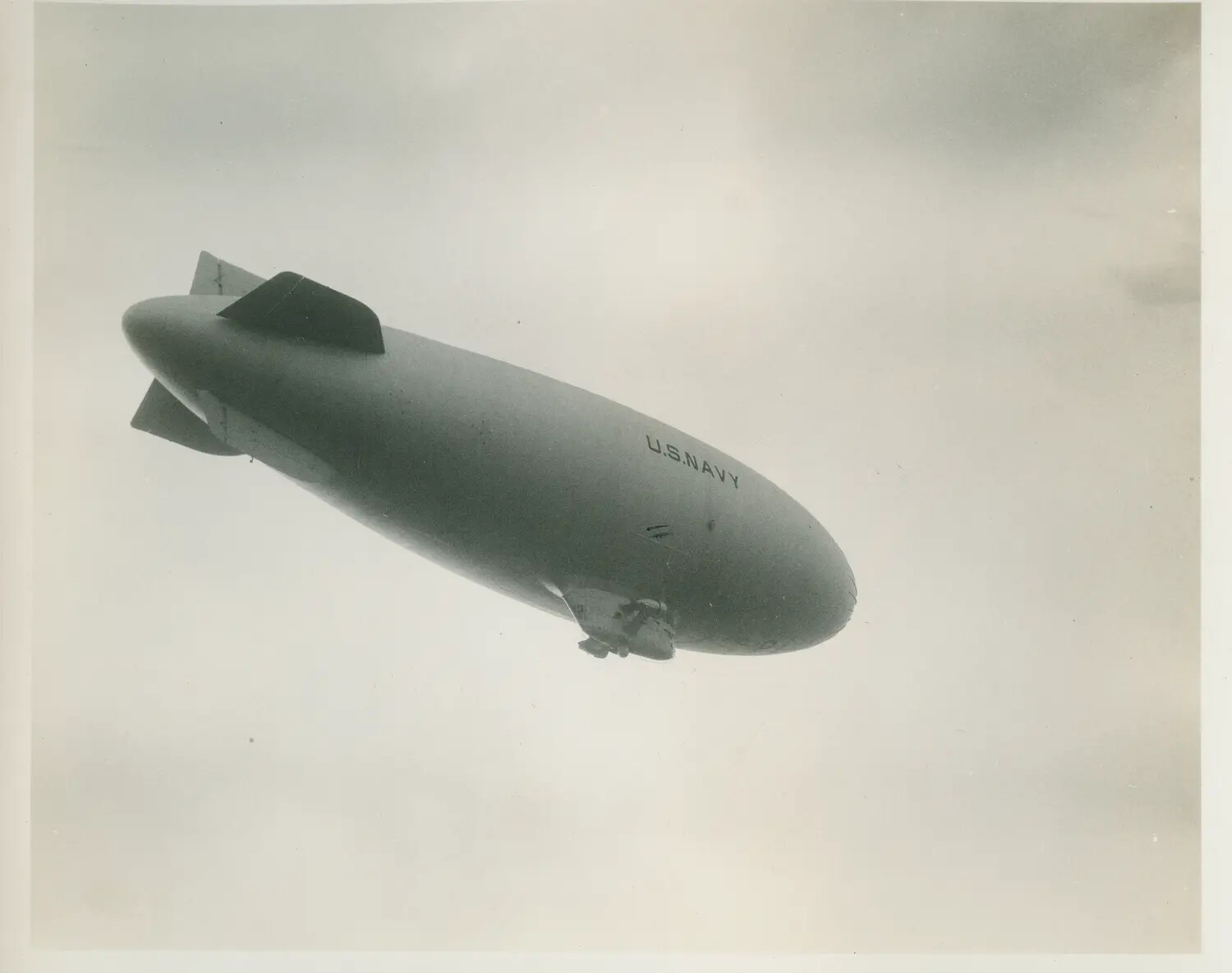 U.S. Navy K-Class Airship (Blimp) in Flight, USS Petrof Bay Collection