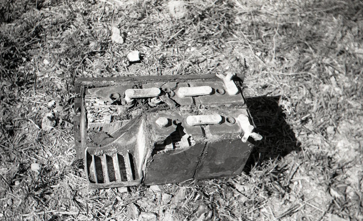 Close-Up of Damaged Metal Component, Possible Type 97 Chi-Ha Tank Wreckage, Luzon