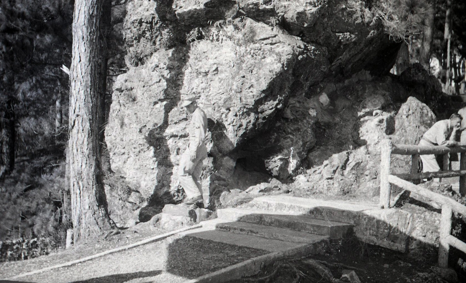 Servicemen at a Rocky Mountain Overlook, Luzon, Philippines — WWII 35mm Negative Collection