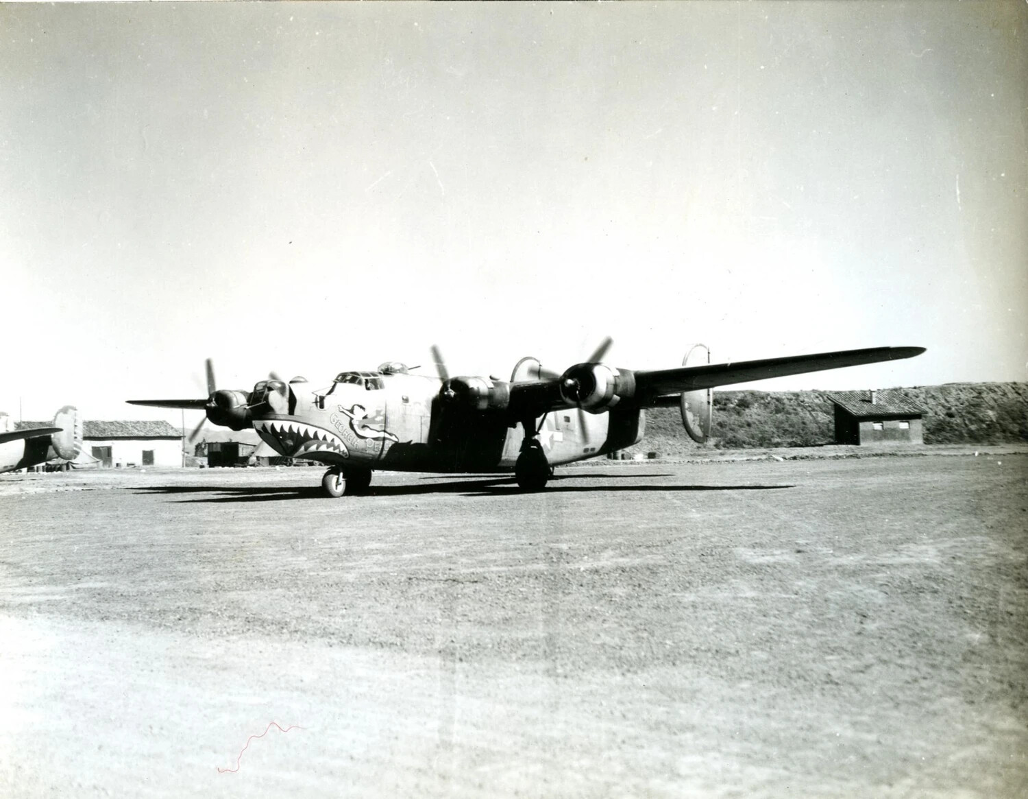 Consolidated B-24 Liberator with Shark-Mouth Nose Art, CBI Theater, WWII