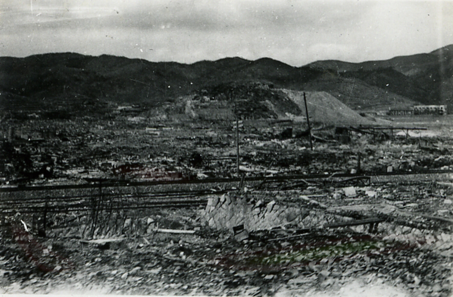 Panoramic View of Atomic-Bombed City Ruins, Japan, Post-WWII Occupation Era