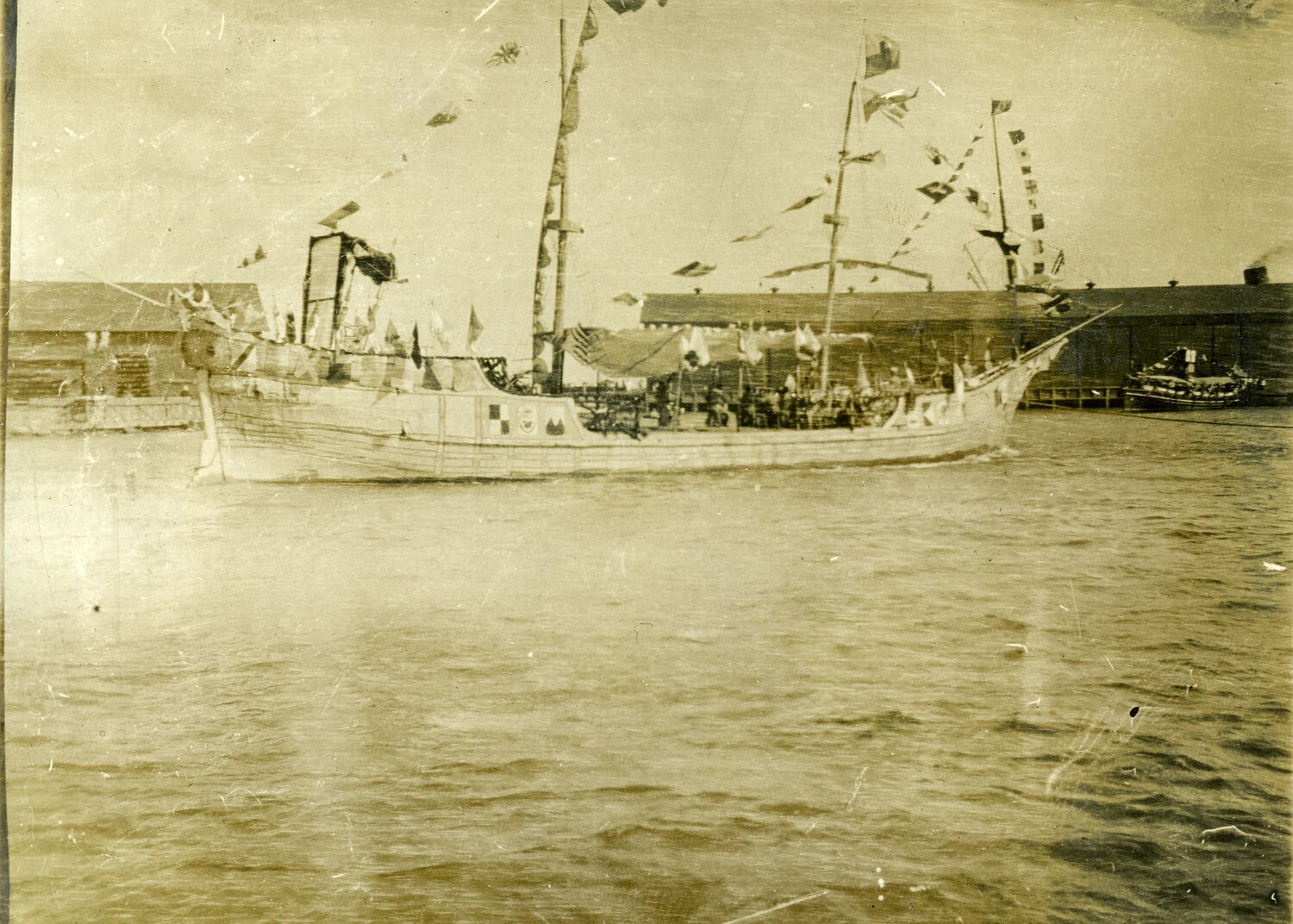 Dressed Vessel in Philippine Harbor, Early 1900s