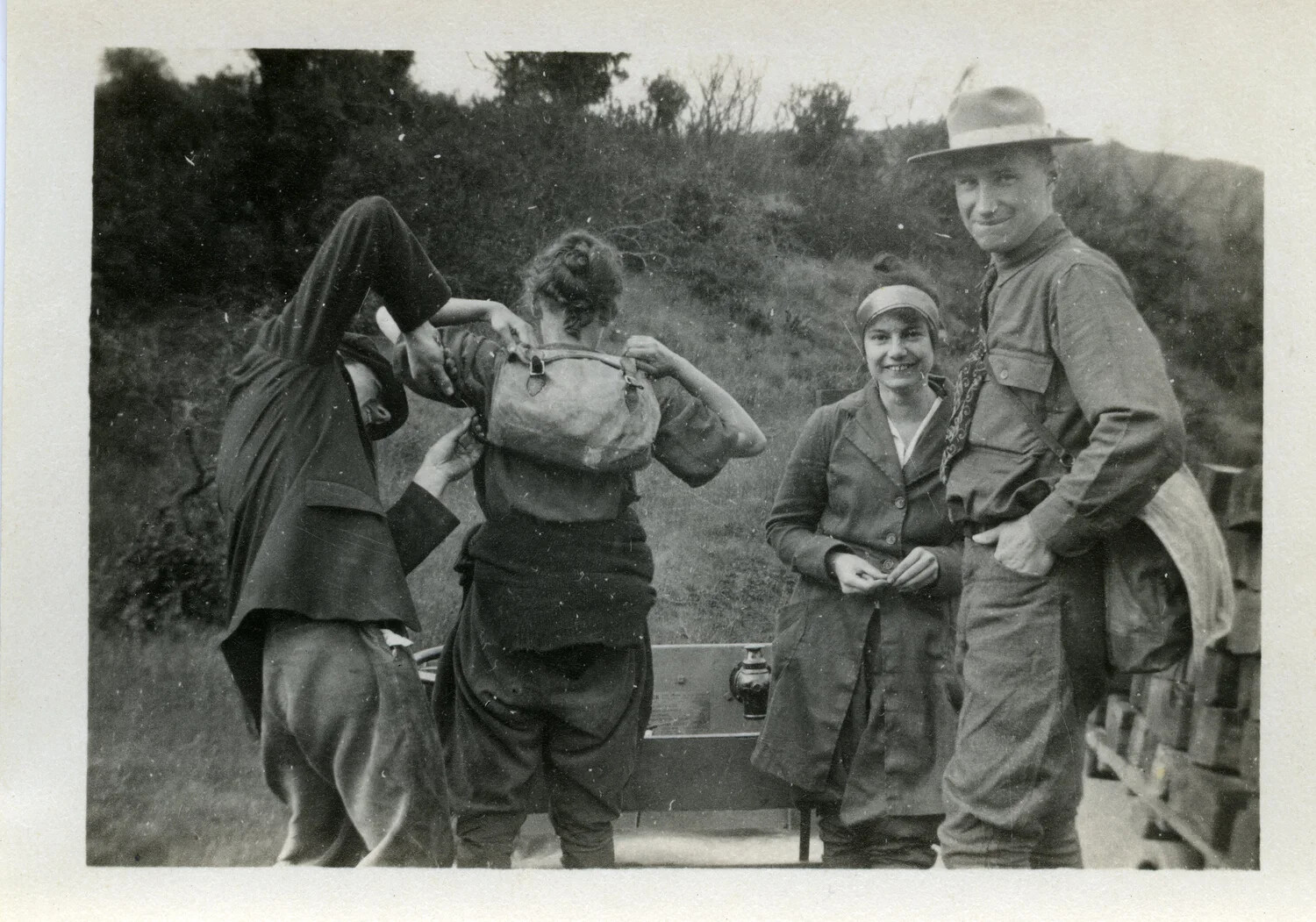 Group Portrait on Hillside Outing, 'Willis and Party' Photographs, 1921