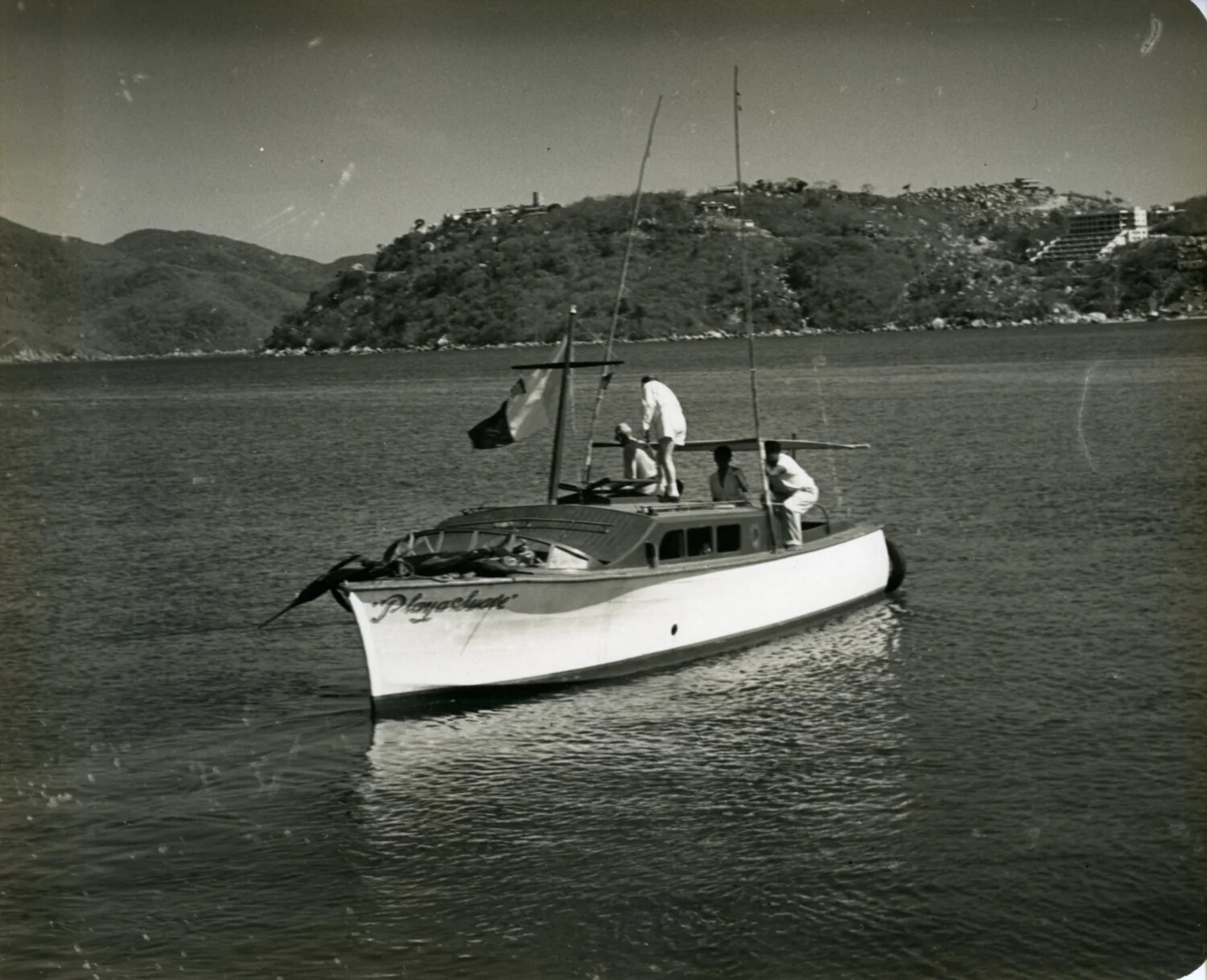 Charter Fishing Boat 'Playa Suave' Anchored in Acapulco Bay, Mexico, 1949