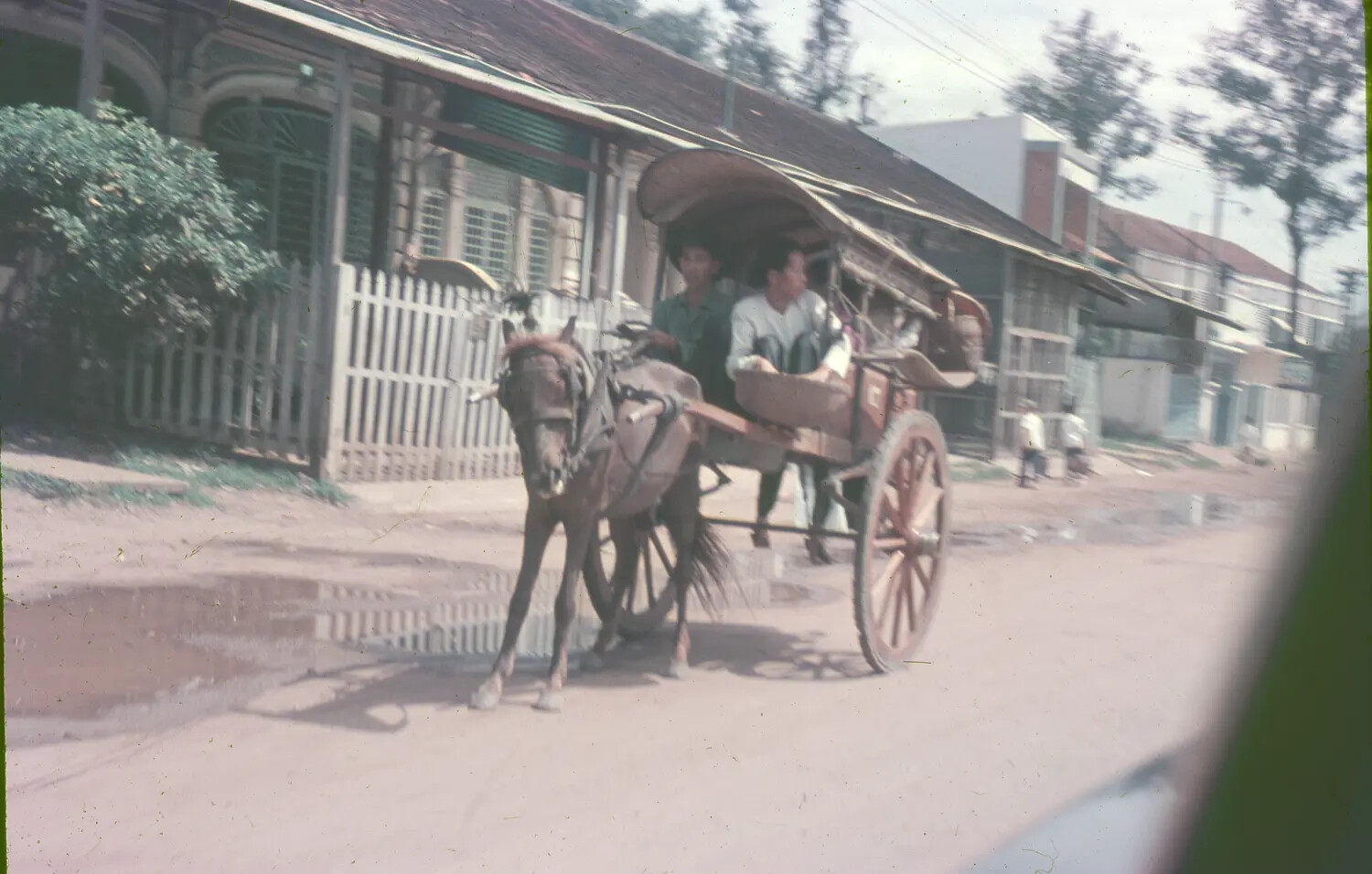 Horse-Drawn Cart on a South Vietnamese Street, 1965