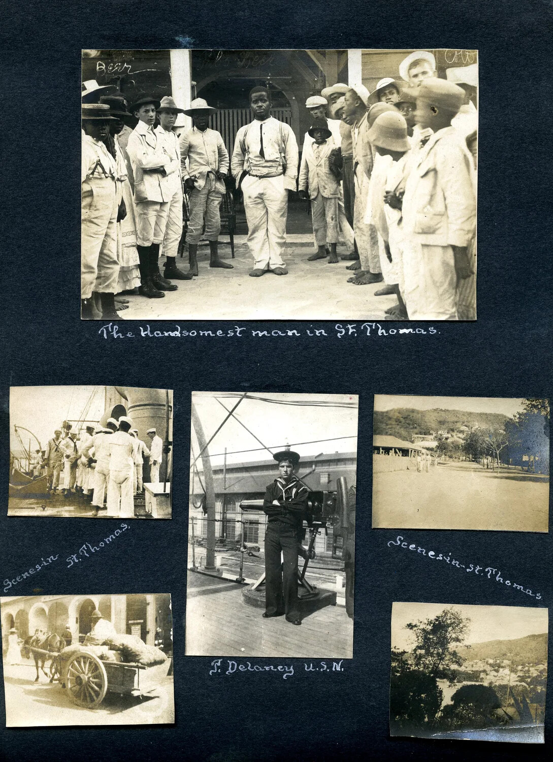 Album Page: 'Scenes in St. Thomas' – Shore Liberty Photographs, U.S. Virgin Islands