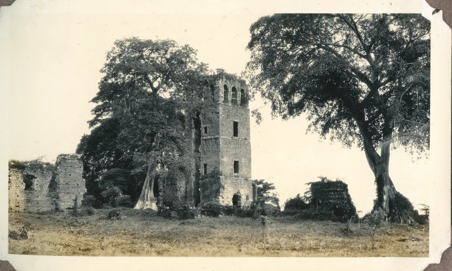 Ruins of Panama Viejo Cathedral Tower, Canal Zone, WWII-era Photo Album