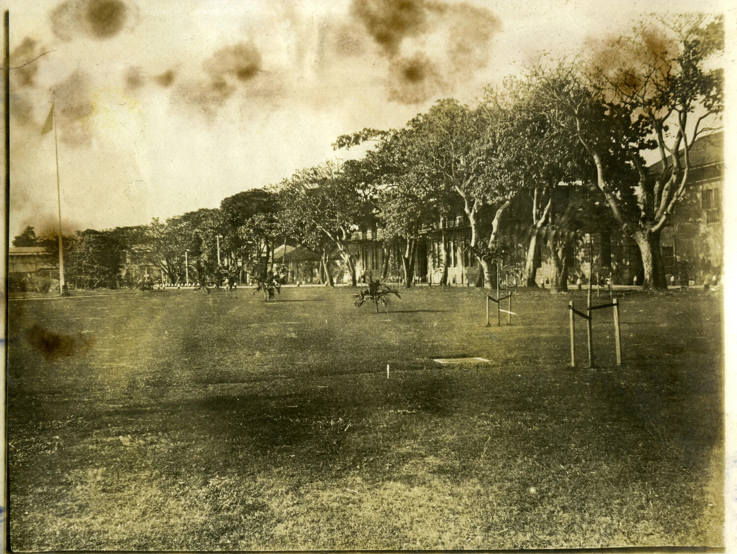 Parade Ground or Plaza with Colonial Buildings, Philippines, Early 1900s
