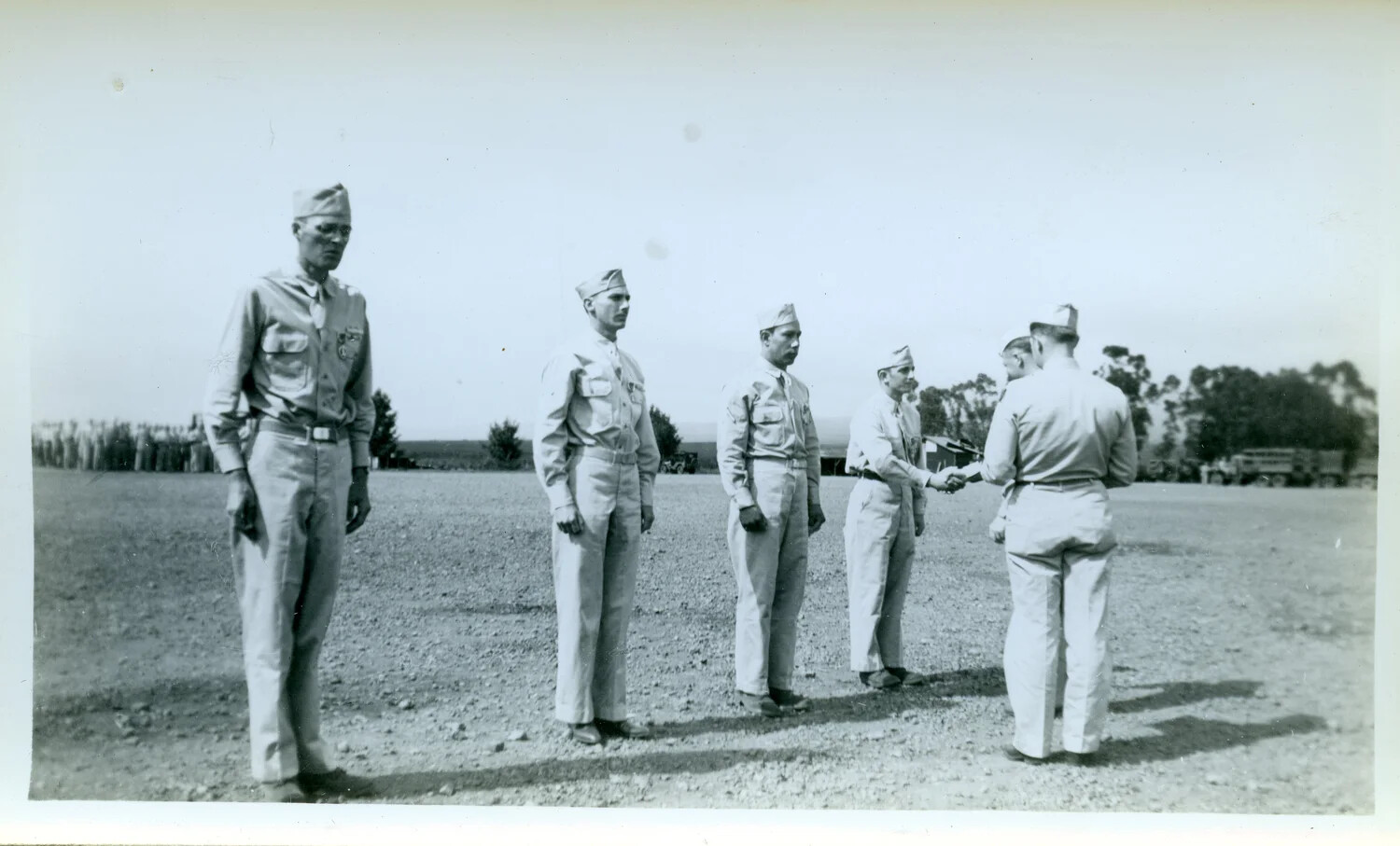 Servicemen in Formation During Commendation or Award Ceremony