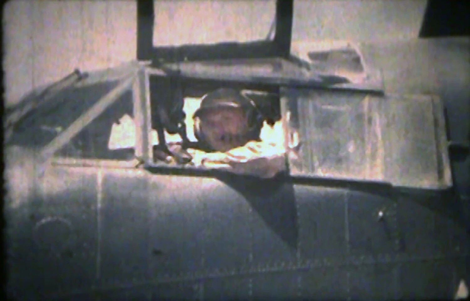 Video Still of Aviator in Aircraft Canopy, NAS Kaneohe Bay Collection - Joseph Smith Interview Materials