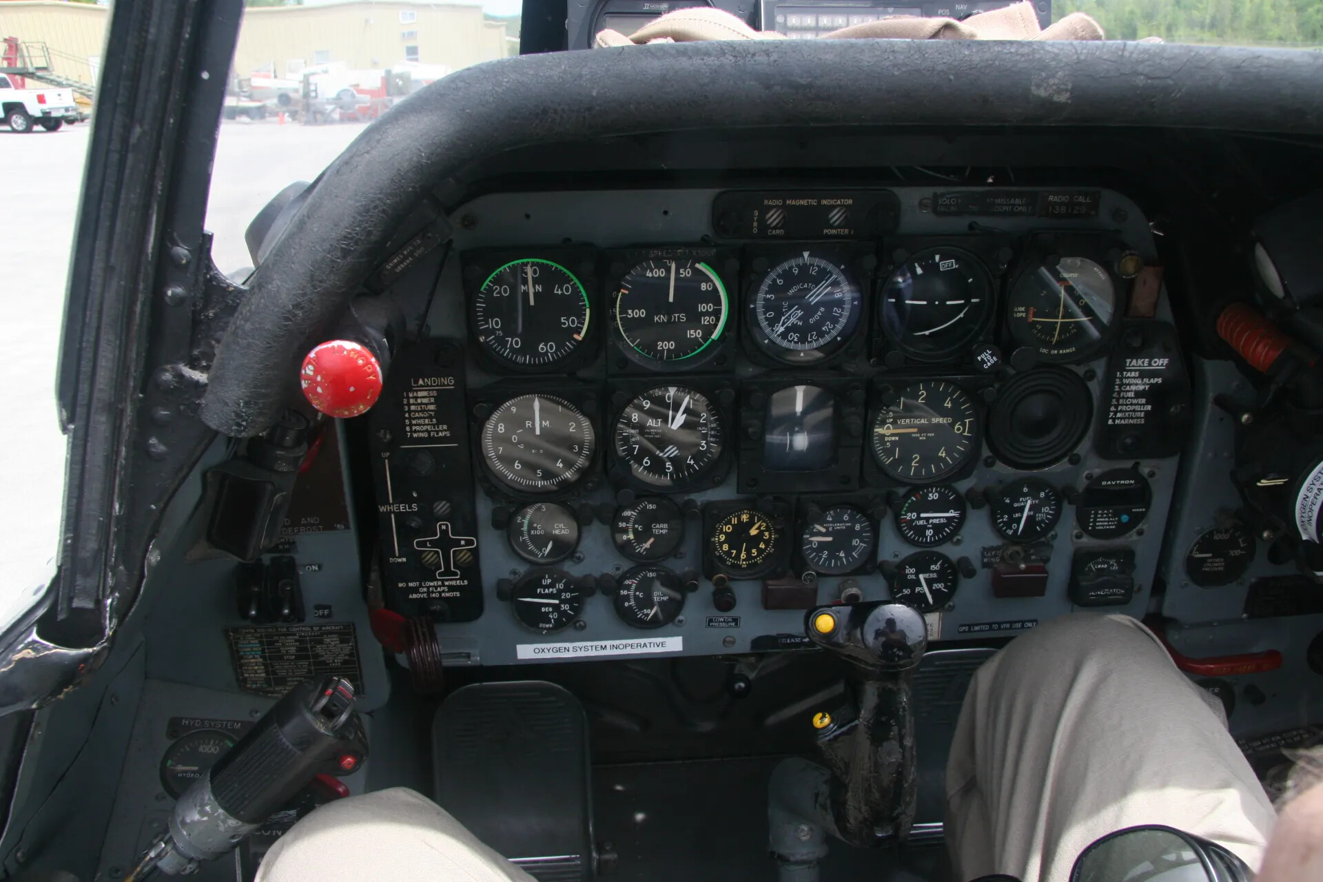 Cockpit Instrument Panel Detail, Restored T-28 Trojan Trainer Aircraft