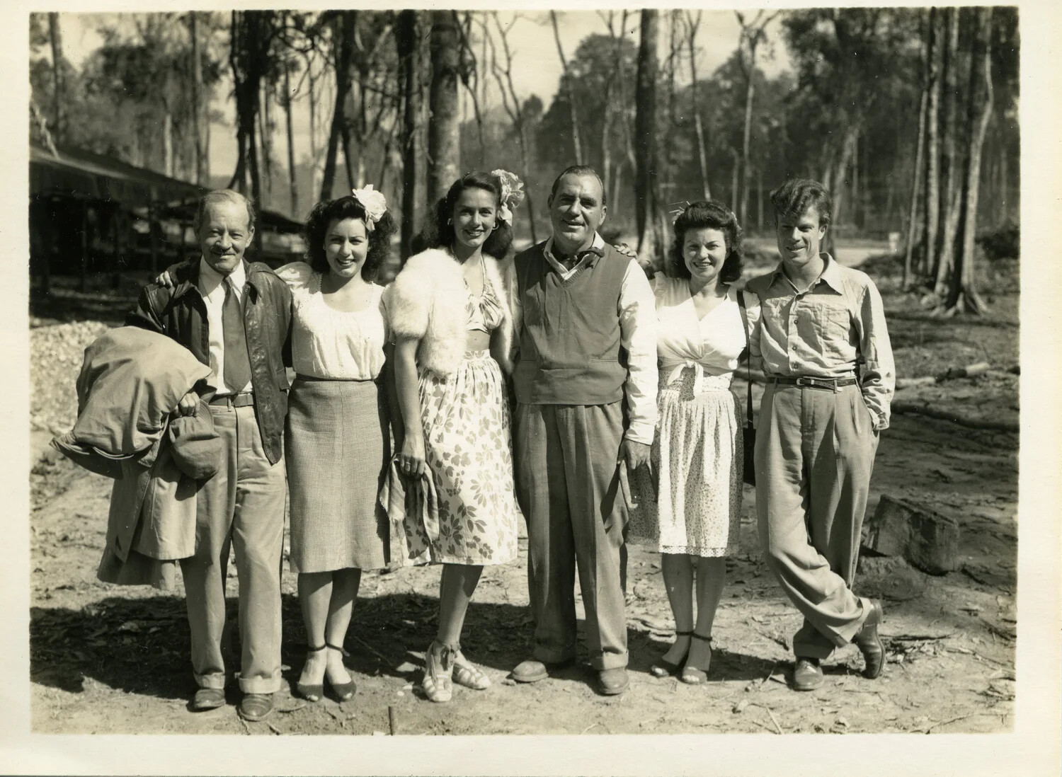 Group Portrait of Visiting Entertainers, Myitkyina, Burma (CBI Theater)