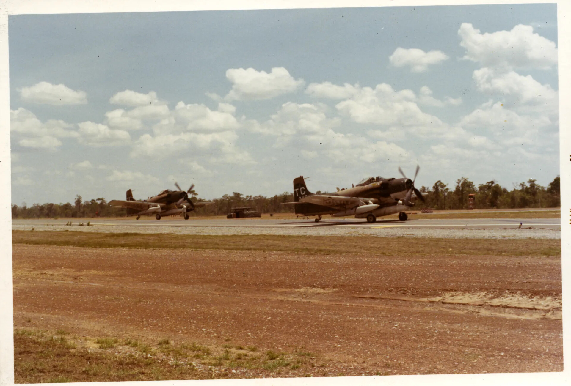 Two A-1 Skyraiders Taxiing at Nakhon Phanom RTAFB