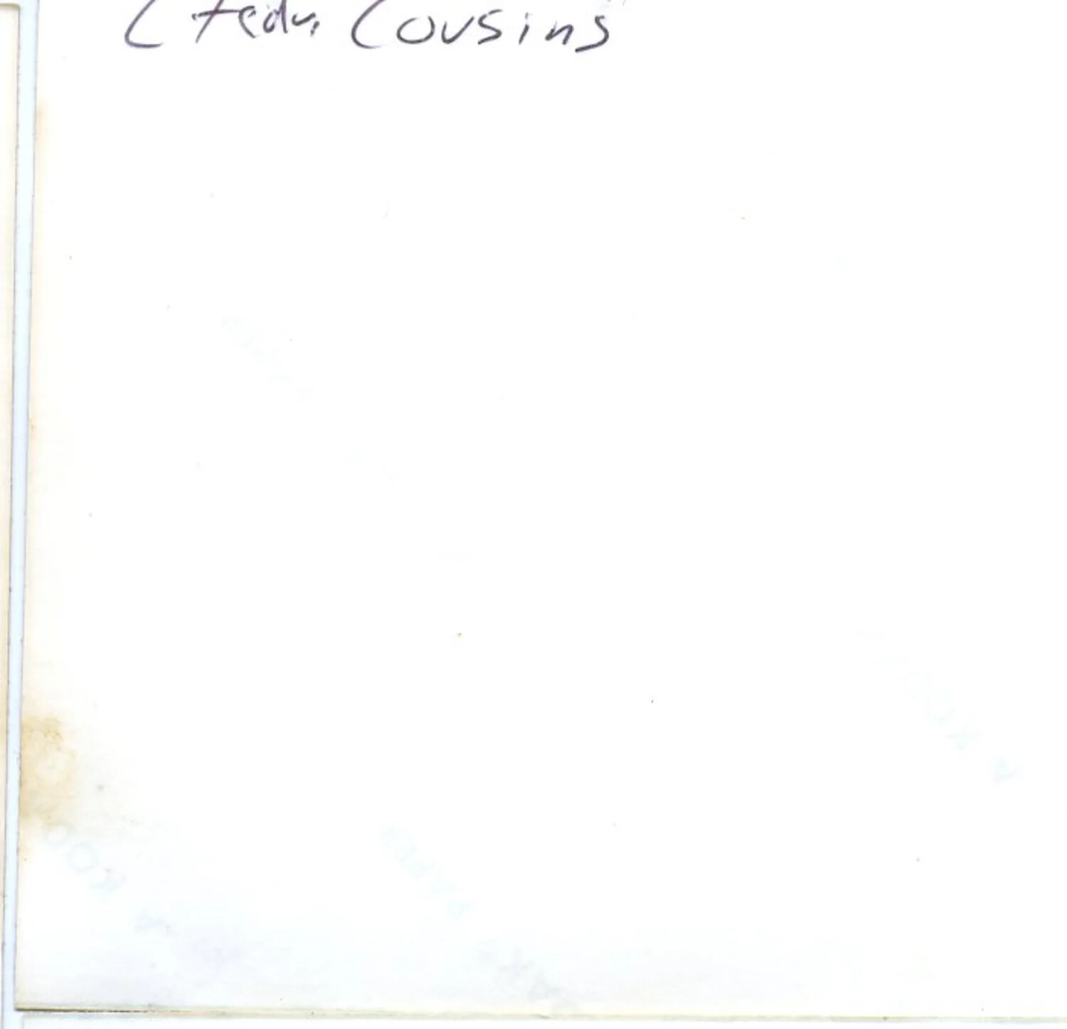 Handwritten Caption Card ("...Cousins"), Vietnam 1971 Collection