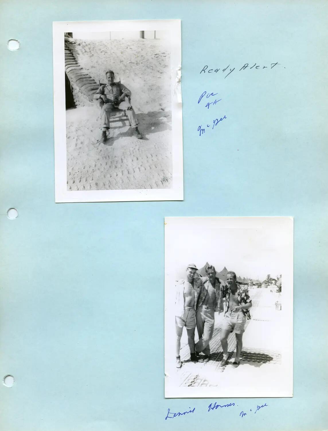 Album Page: 'Ready Alert' Duty and Off-Duty Snapshots, Pat McAleer Collection