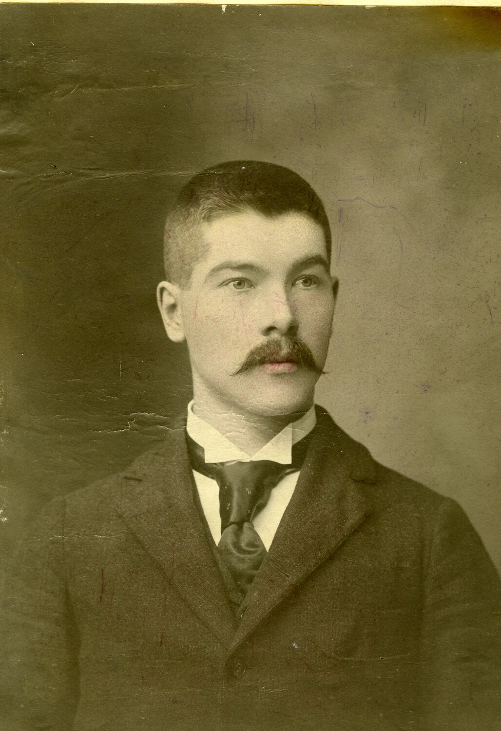 Studio Portrait of Young Man, Age 21 - Carl Stone Collection, Pre-Spanish-American War Era