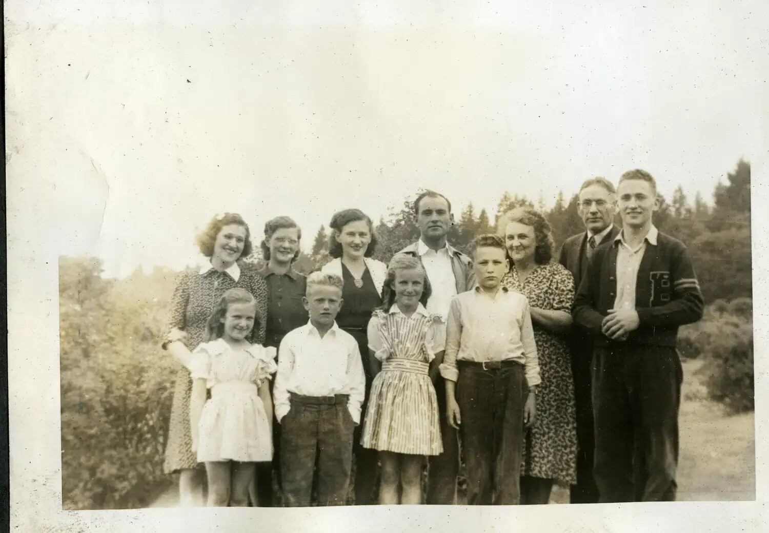 Family Group Portrait, Home Front, USS Maryland Photo Album Collection, c. 1930s-1940s